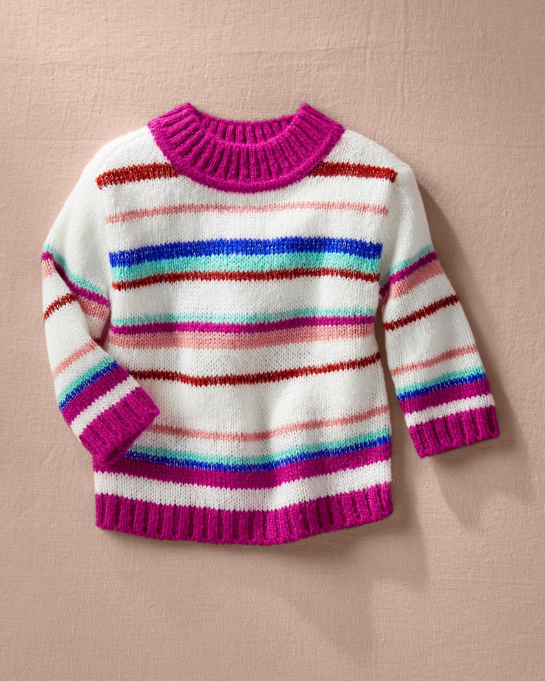 希拉里·达芙x卡特的明亮的条纹毛衣