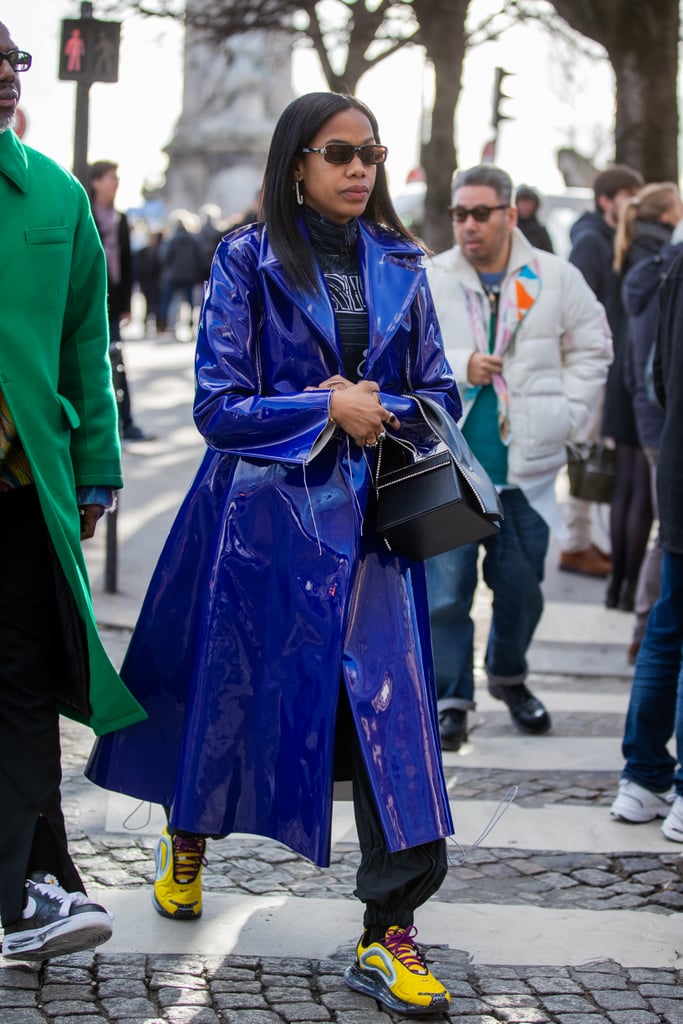 Pair an Electric-Coloured Raincoat with Neon Trainers