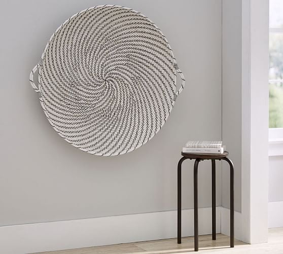 Hapao Black and White Basket Wall Art