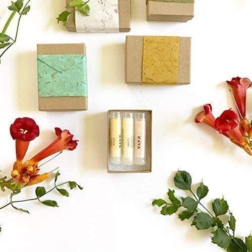 Kaya Natural & Organic Lip Balms — Three Handmade Lip Balm Gift Box