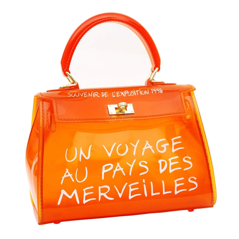 Amazon Clear Bag Jelly Color Transparent Handbag PVC Purse