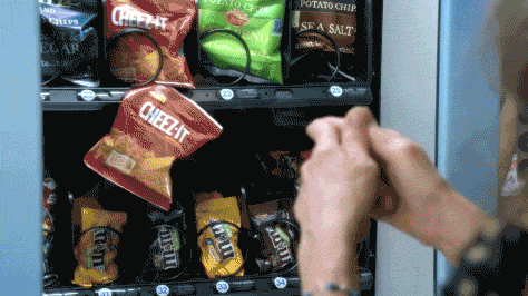 When She Tries to Magically Get Her Snack Out of the Vending Machine