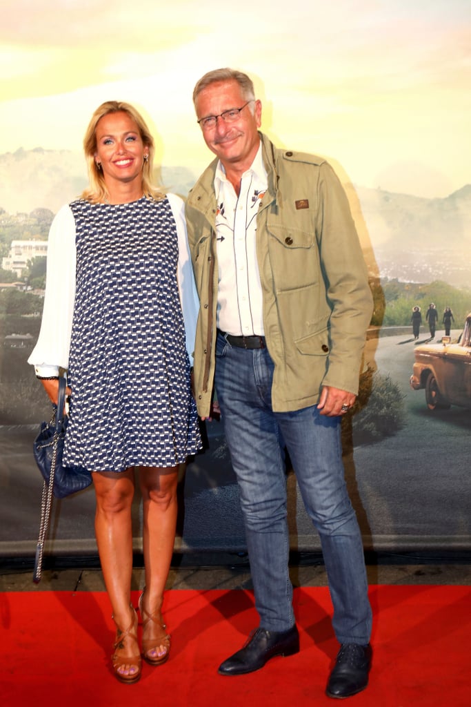 Sonia Bruganelli and Paolo Bonolis at the Once Upon a Time in Hollywood premiere in Rome.