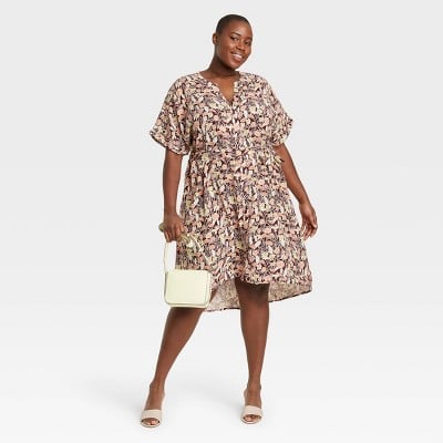 Ava & Viv Short Sleeve Shirtdress