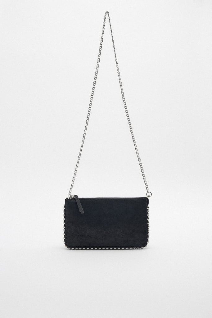 A Crossbody Bag: Zara Studded Black Crossbody Bag