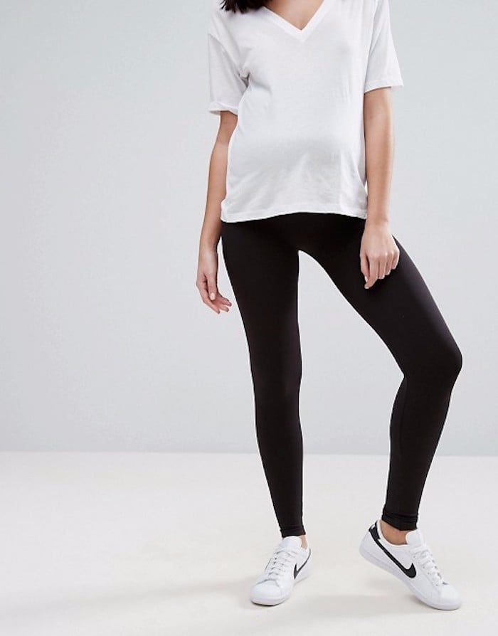 ASOS DESIGN Maternity Tall over the bump leggings in black