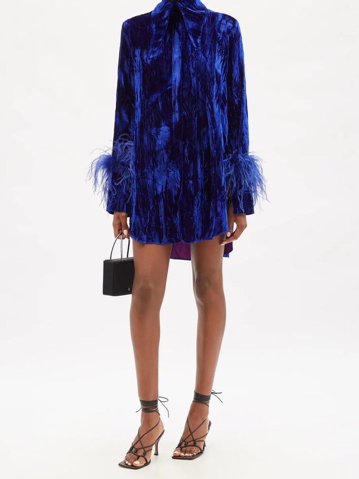 Crushed velvet hot sale shirt dress