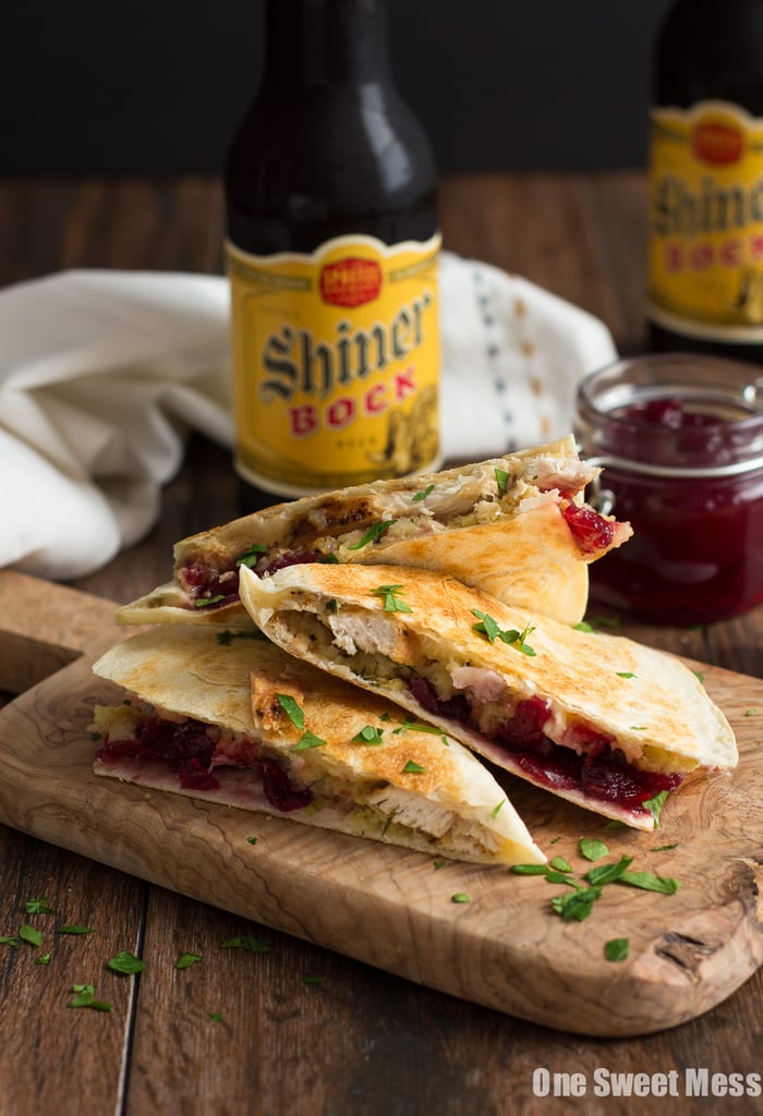 Turkey, Stuffing, and Cranberry Quesadilla