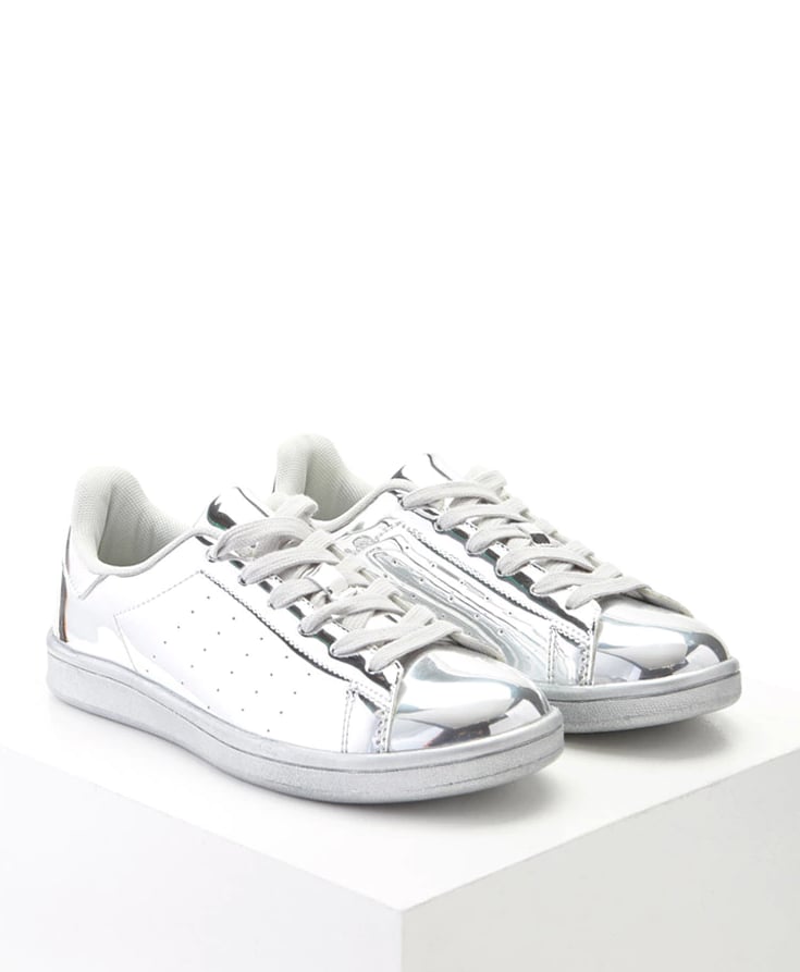 Forever 21 Metallic Lace-Up Sneakers