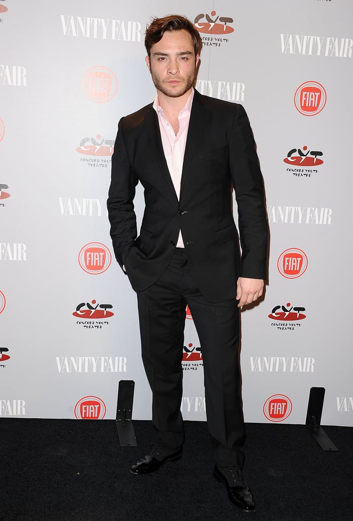 Ed Westwick channeled his inner Chuck Bass in a suit.