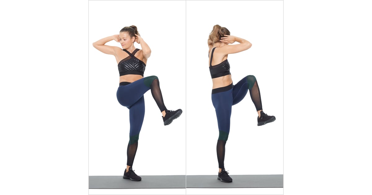Circuit 3 Standing ElbowtoKnee Bodyweight Workout For Arms and Abs POPSUGAR Fitness Photo 10