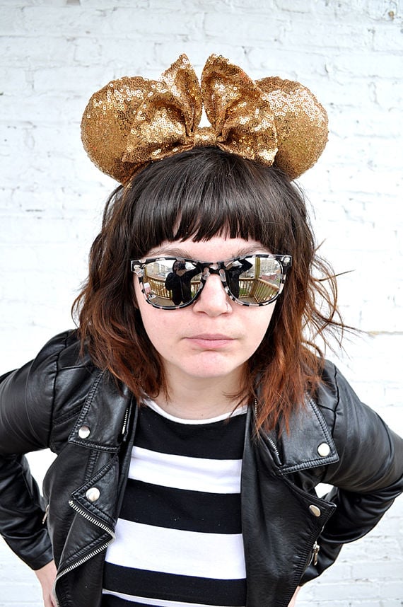 Full Gold Sequin Minnie Mouse Ears