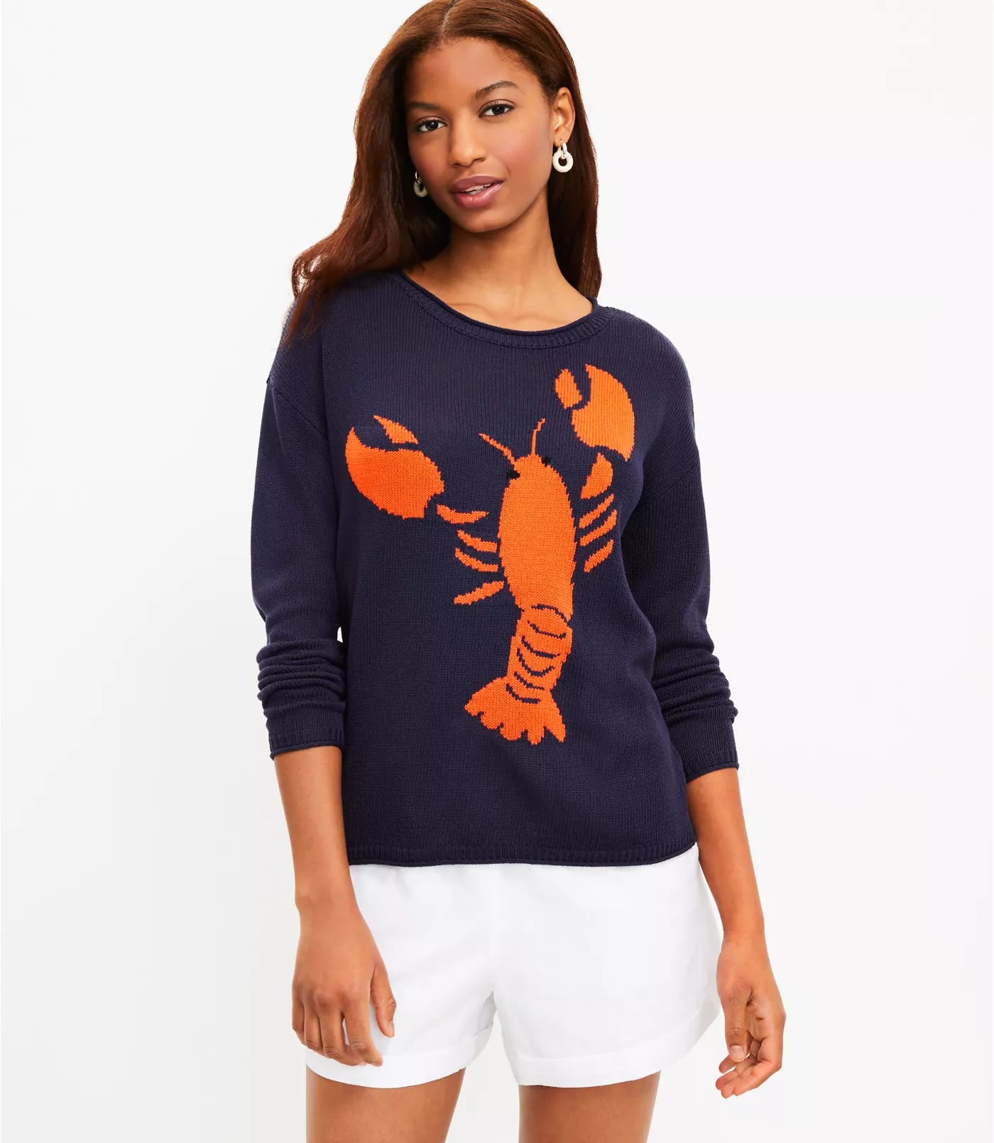 Loft navy sweater outlet