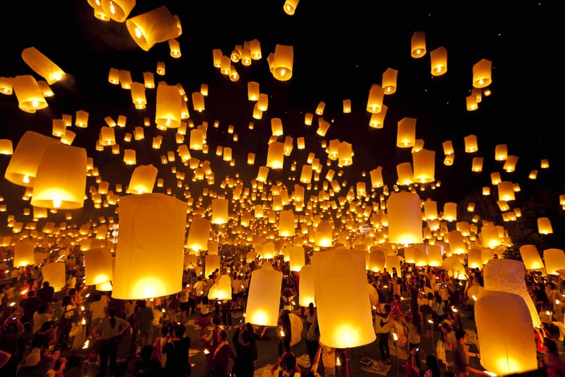 Attend a Floating Lantern Festival in Thailand