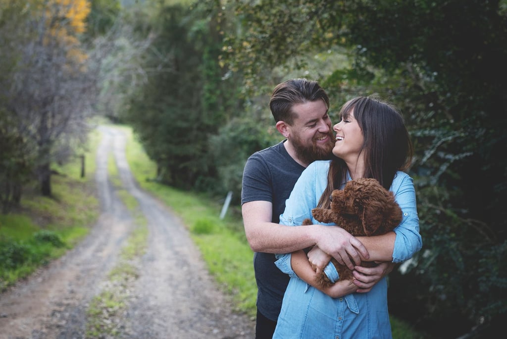 Newborn Photo Shoot Spoof With Puppy
