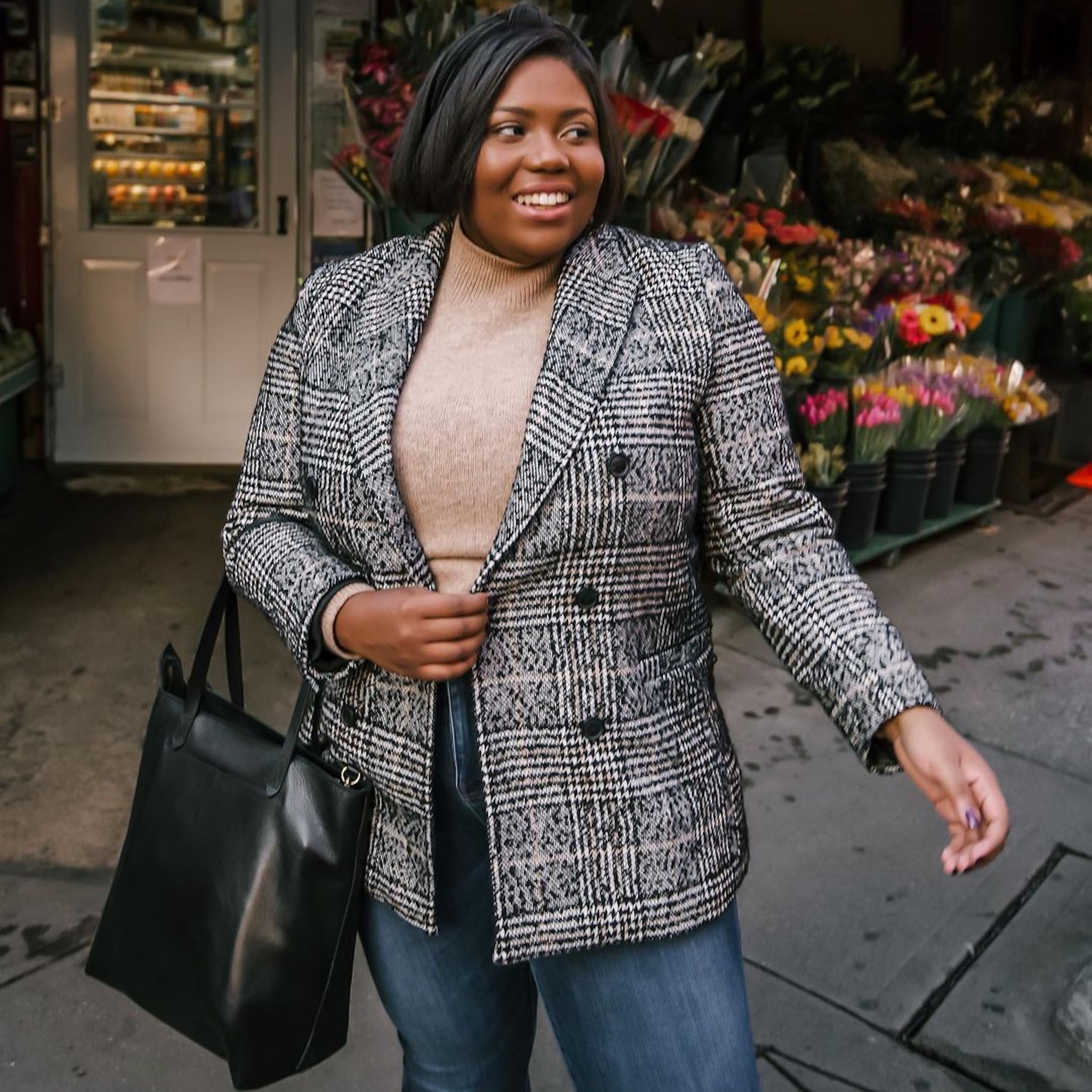 winter outfit for chubby ladies