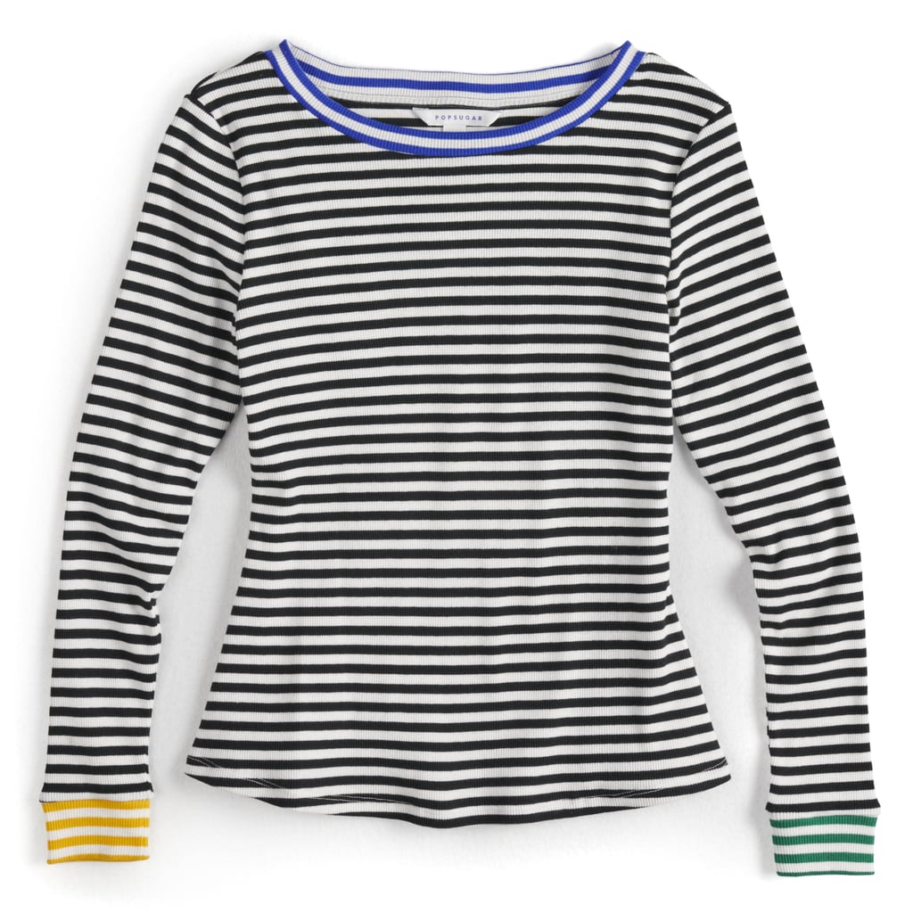 Contrast-Stripe Crewneck Sweater in Black ($27, originally $36)