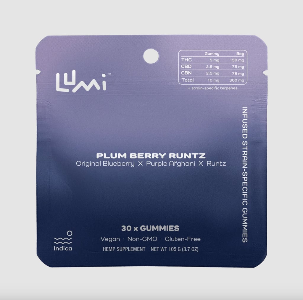 Lumi Labs Plum Berry Runtz Indica Gummies ($27, originally $30)
There's nothing better than being so tired you can barely keep your eyes open. That's exactly what these Lumi Labs Indica gummies are designed to do — help you drift straight to sleep. Each square gummy contains 1 mg of THC, giving you total control over your dose and how relaxed you want to feel. The indica strain is often described as "in da couch," meaning you can expect a deeply calming, body-heavy effect that makes winding down for the night effortless.
Editor Quote: "These gummies make me so sleepy I can barely keep my eyes open. I'm not someone who loves the feeling of my equilibrium being altered, but in this case, I fall asleep so quickly I don't even notice it — and that's the best part. I wake up feeling refreshed with a great sleep score." — Haley Lyndes, shopping staff writer