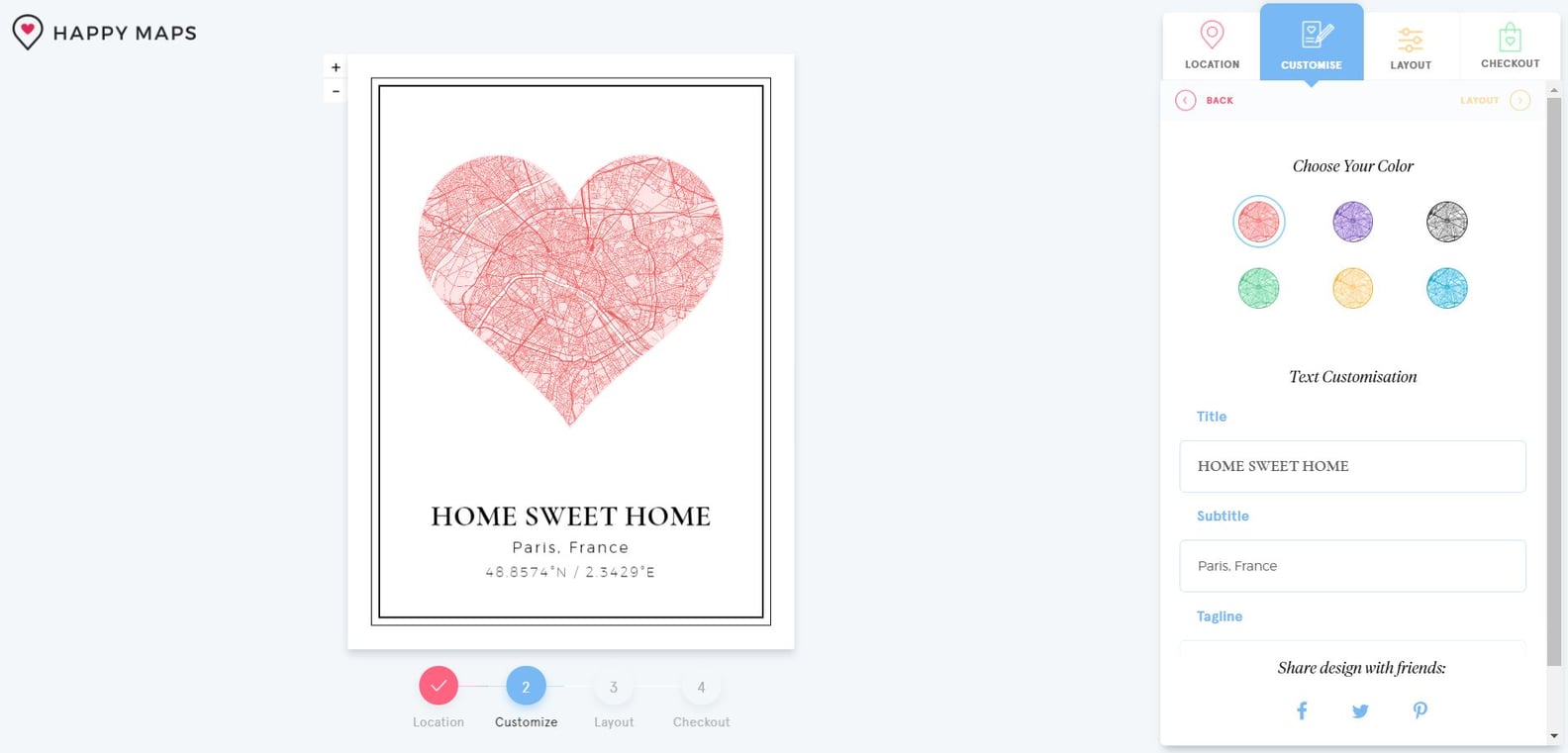 Happy Maps Prints | PS Smart Living