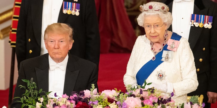 Queen Elizabeth's Burmese Ruby Tiara With Donald Trump | POPSUGAR Fashion