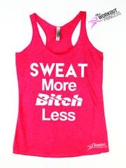 Workout Princess Sweat More B*tch Less Racerback Tank