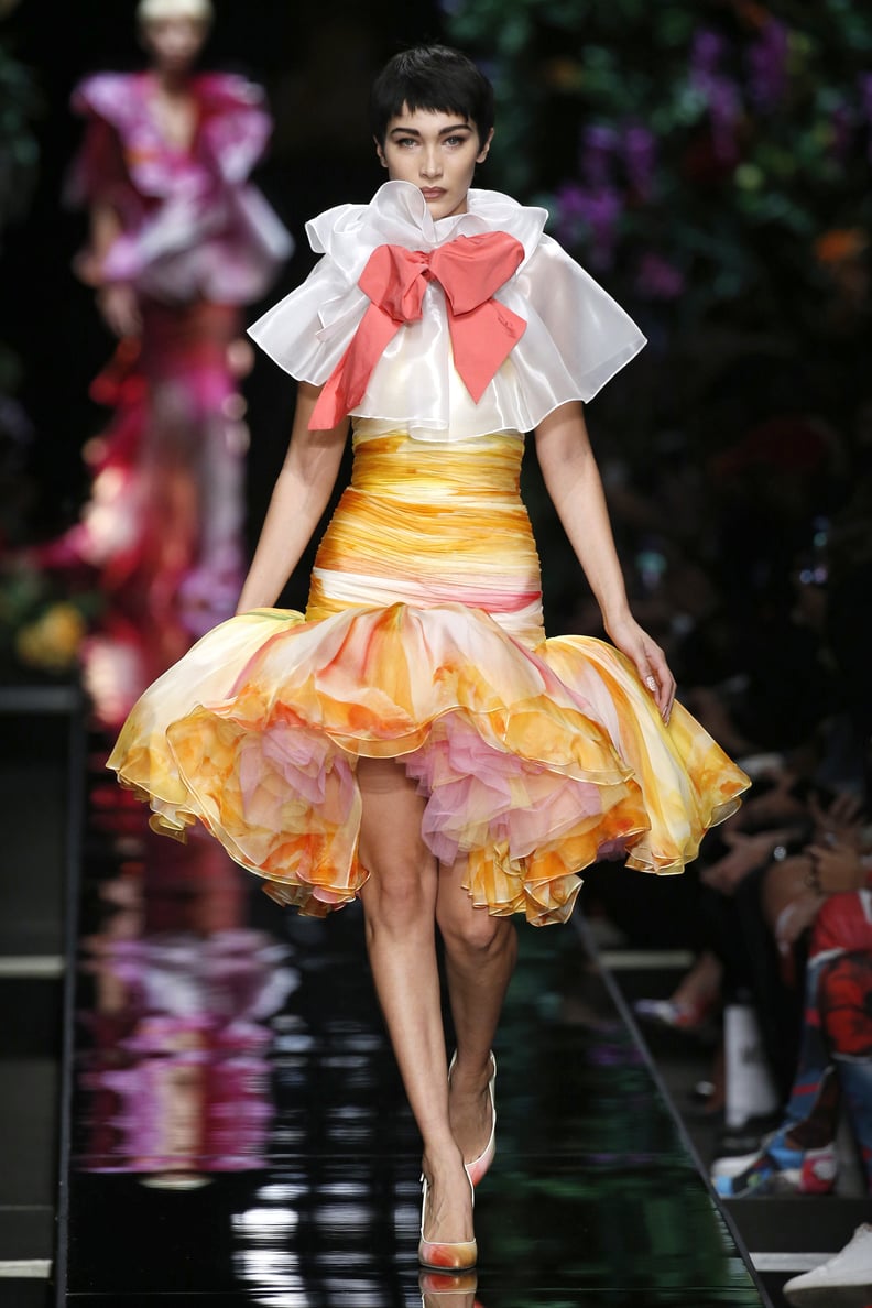 She Wore a Voluminous Blouse and Skirt as Her Second Moschino Look