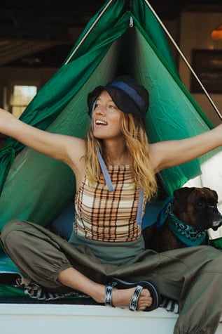 Free People Real Love Plaid Tank