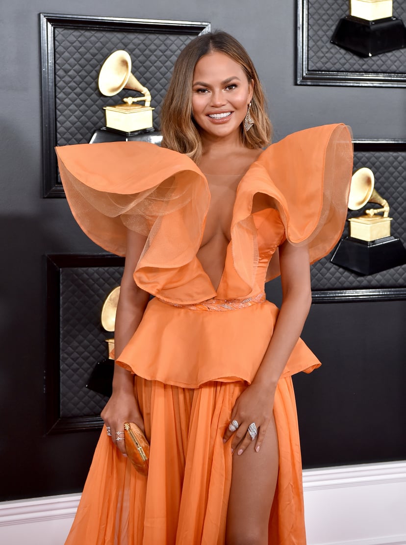 LOS ANGELES, CALIFORNIA - JANUARY 26: Chrissy Teigen attends the 62nd Annual GRAMMY Awards at Staples Center on January 26, 2020 in Los Angeles, California. (Photo by Axelle/Bauer-Griffin/FilmMagic)