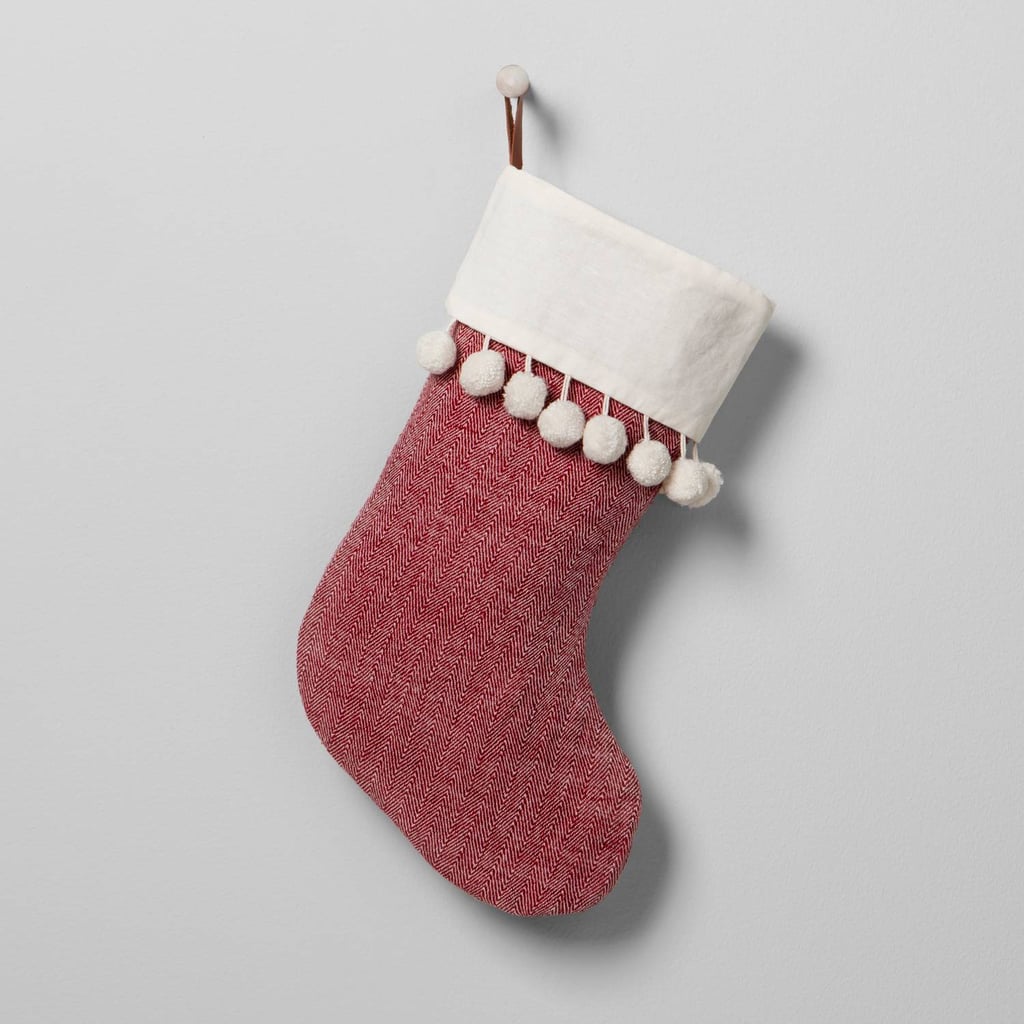 Hearth & Hand With Magnolia Red Pom Pom Holiday Stocking
