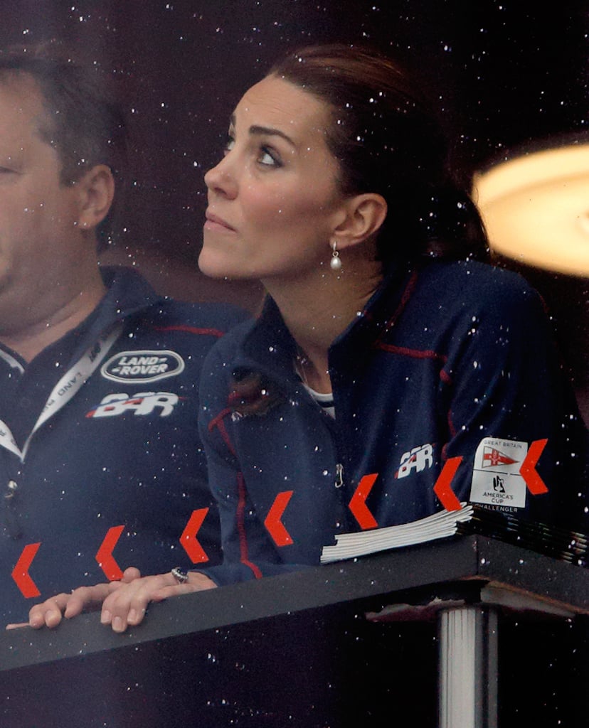 When she was photographed through a rain-splashed window and looked like she was in a movie without even trying.