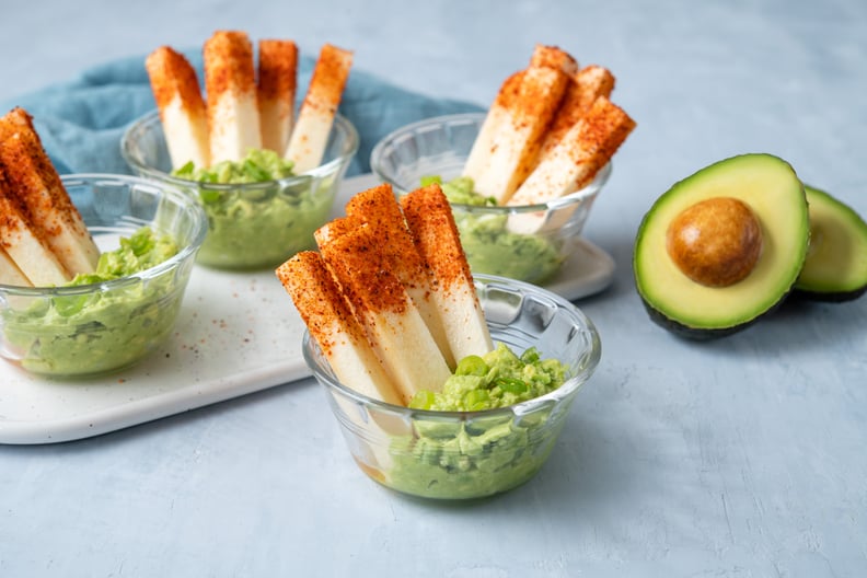 Jícama Strips With Spicy Lime Guacamole