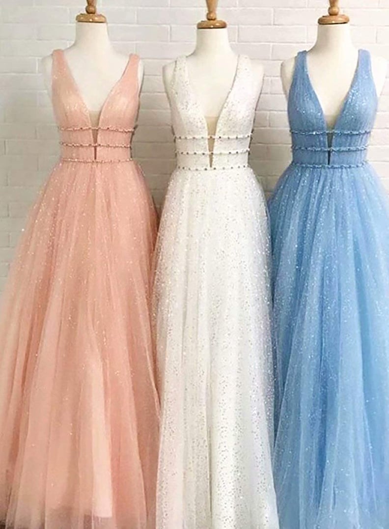 NewFex Long Glitter Prom Dress