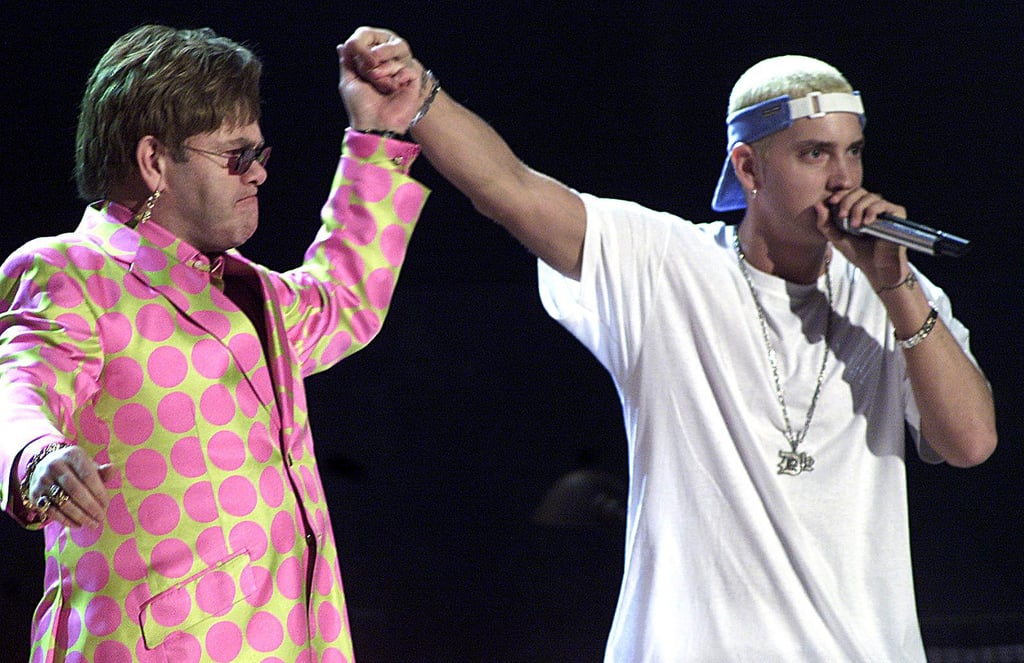 Elton John and Eminem famously performed together in 2001.