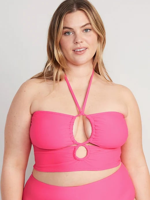 Old Navy Cropped Cutout Halter Longline Bikini Swim Top