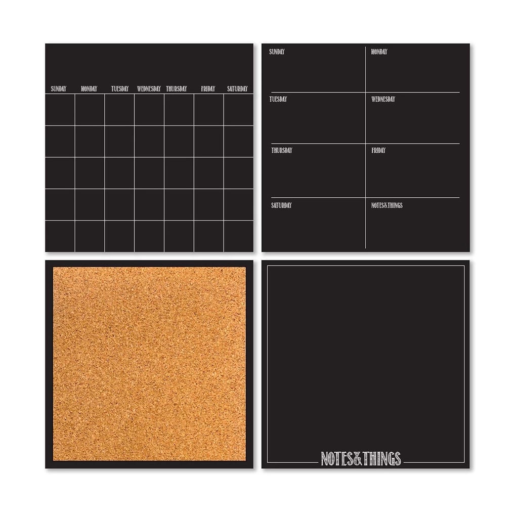 Dry Erase Calendar and Cork Board Set