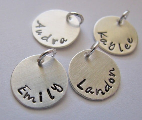 handmade name charms