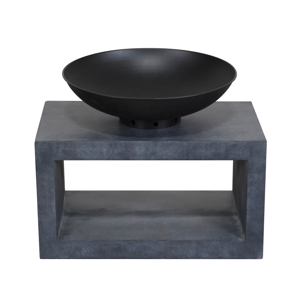 A Sleek Firepit: Seabridge Steel Wood-Burning Fire Pit