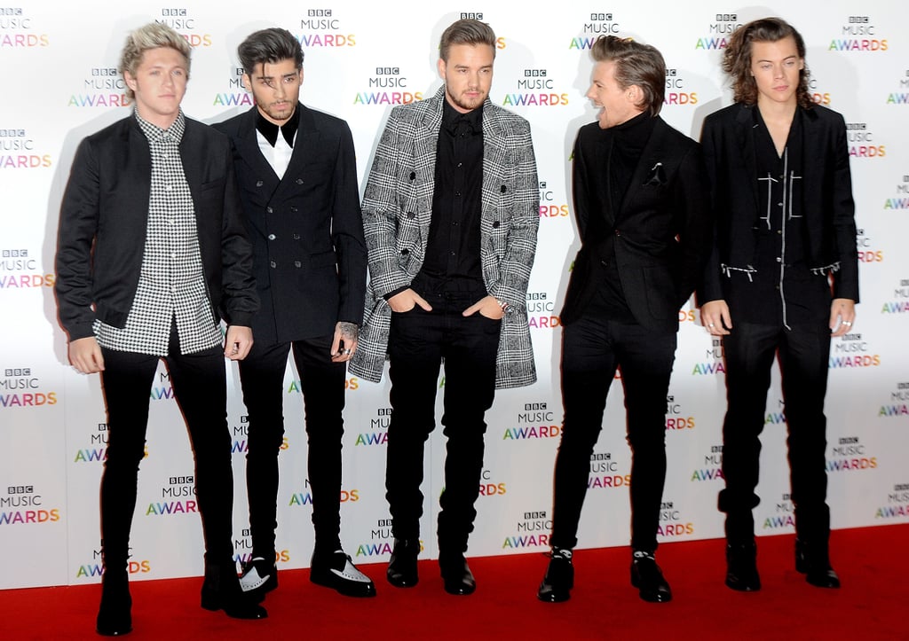 The fellas of One Direction — Niall Horan, Zayn Malik, Liam Payne, Louis Tomlinson, and Harry Styles — brought their dashing looks to the BBC Music Awards in London on Thursday.