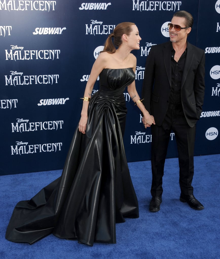 Angelina Jolie and Brad Pitt looked stunning at the Maleficent premiere in LA on Wednesday.