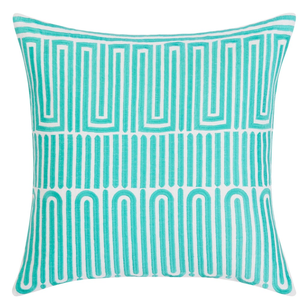 Trina Turk Racket Club Geo Aqua Square Pillow
