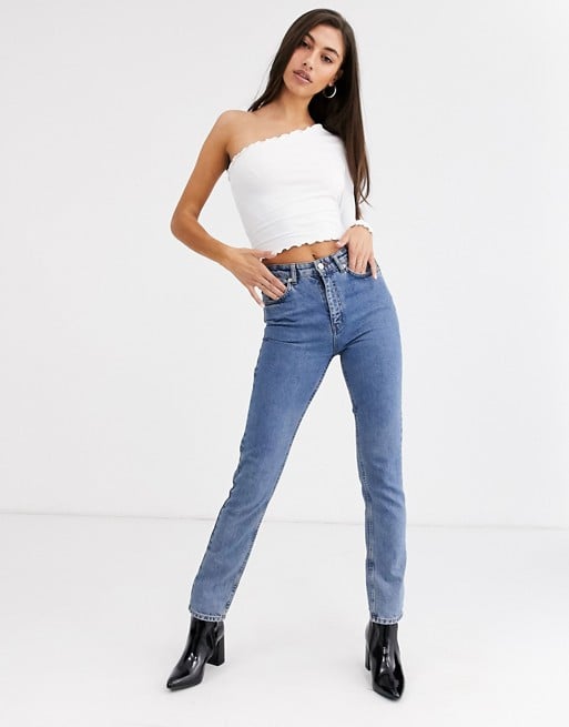 ASOS Design Tall One-Shoulder Long-Sleeve Crop Top