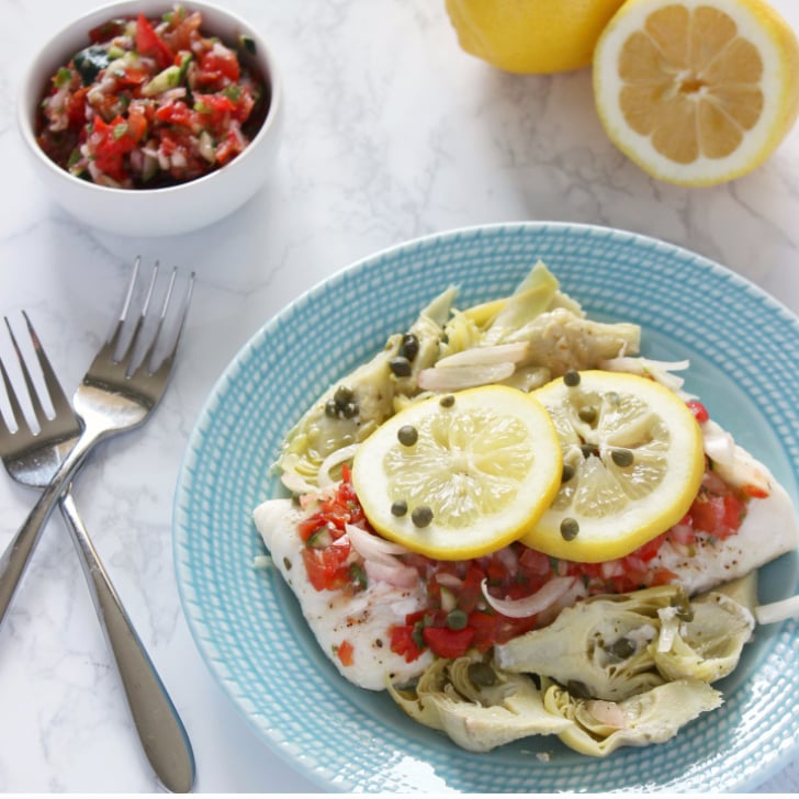 Mediterranean Baked Halibut