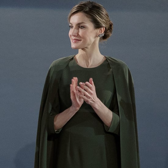 Queen Letizia's Cape Dress February 2017