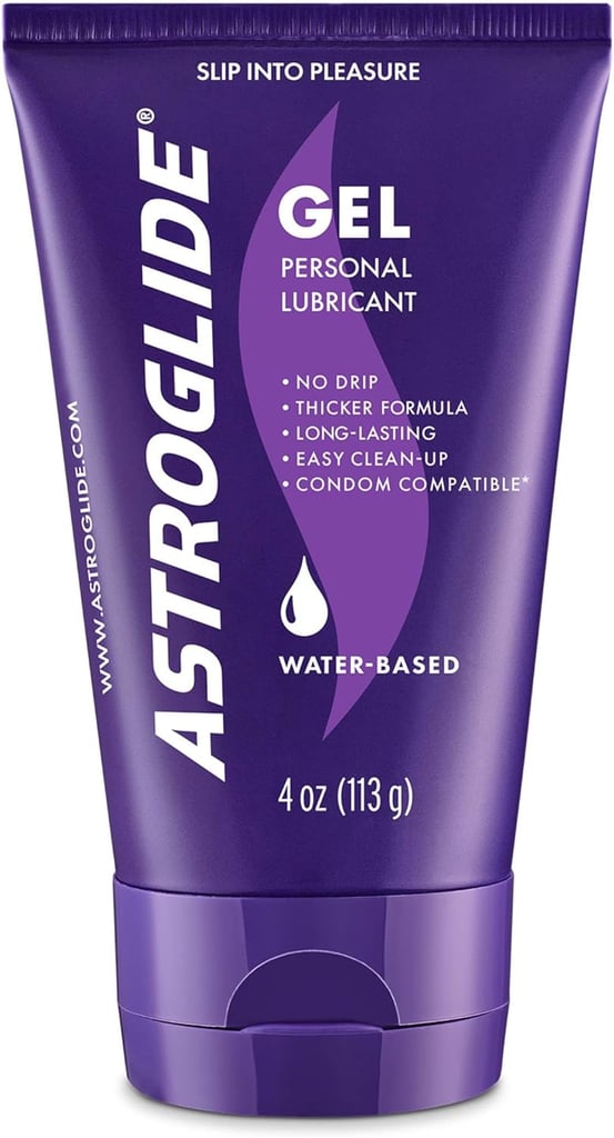 Astroglide Water-Based Gel Personal Lubricant ($5, originally $6)
If you're looking for an affordable, no-fuss lube, this is a solid pick. Its water-based, grease-free formula works well for solo use, with a toy, or with a partner.