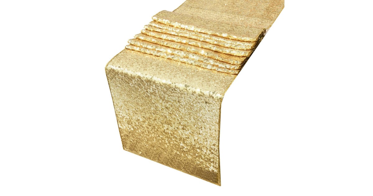 Gold Sequin Table Runner (14) Amazon Prime Spring Party Supplies