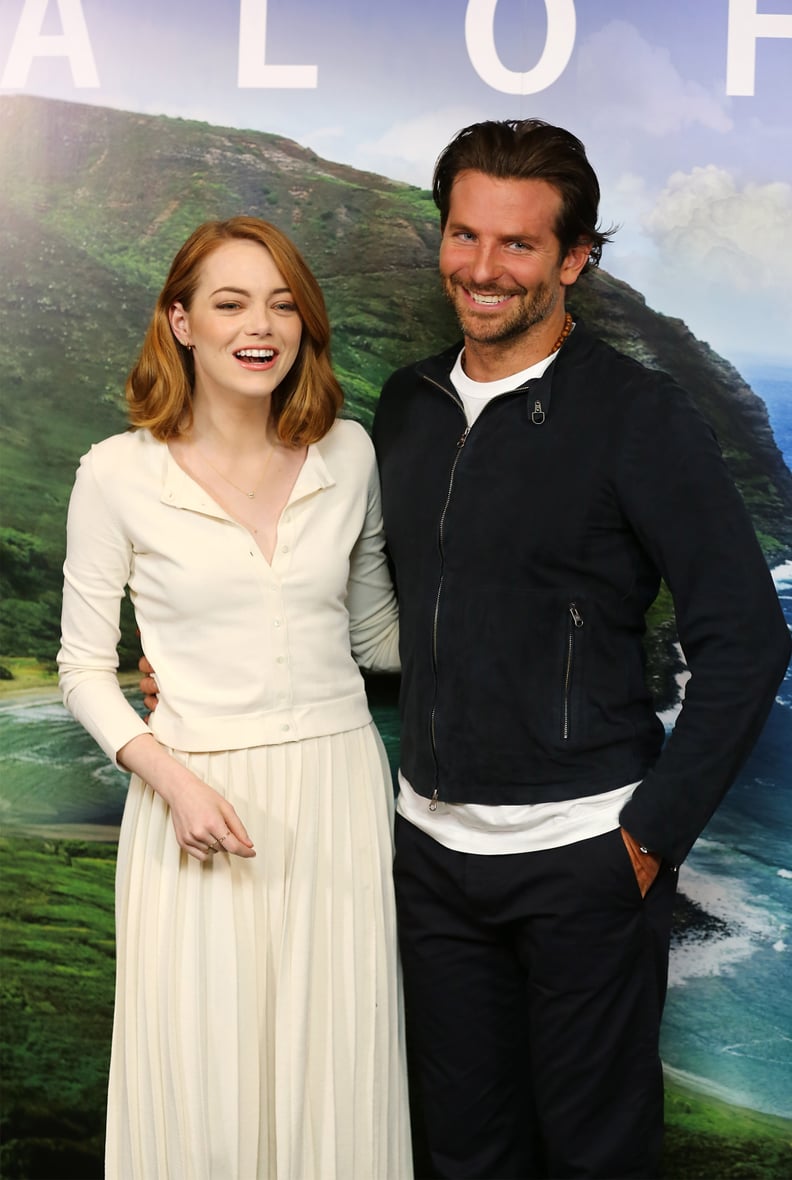 Emma Stone and Bradley Cooper