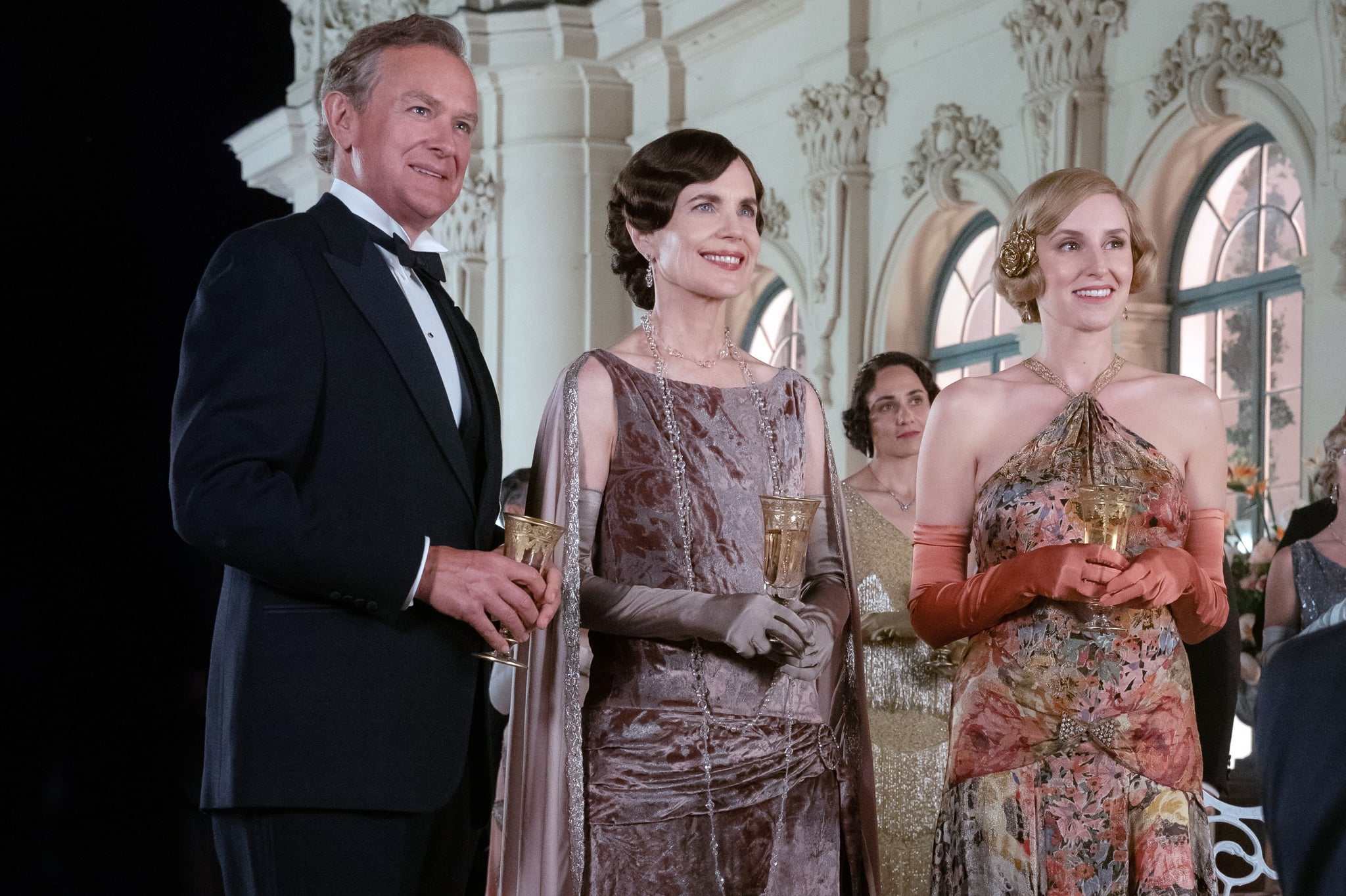 DOWNTON ABBEY: A NEW ERA, (aka DOWNTON ABBEY 2), from left: Hugh Bonneville, Elizabeth McGovern, Laura Carmichael, 2022. ph: Ben Blackall /  Focus Features / Courtesy Everett Collection