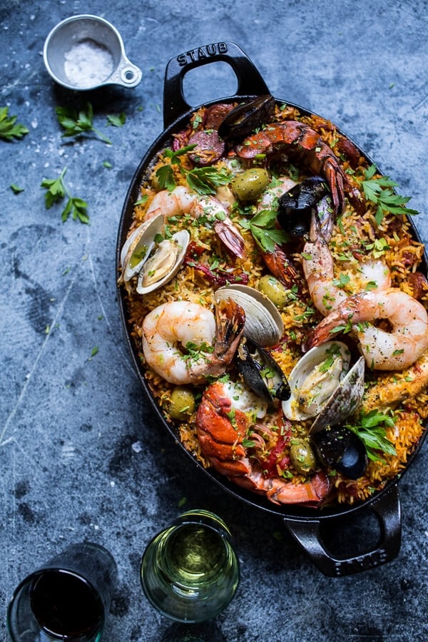 Skillet Grilled Seafood and Chorizo Paella Healthy Lobster Recipes
