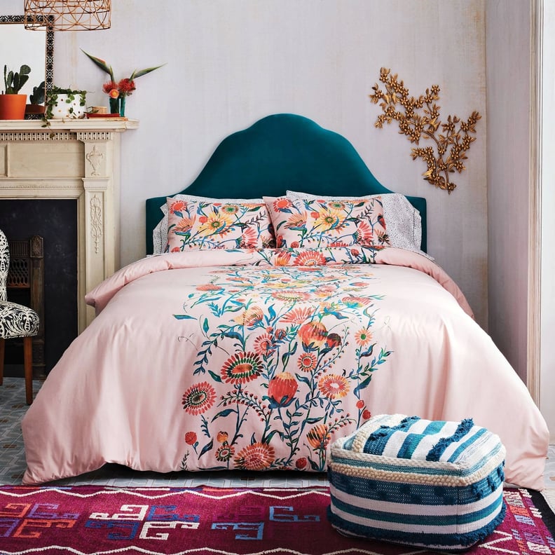 Placed Floral Duvet Cover and Pillow Sham Set