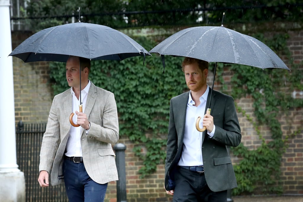 William and Harry at Princess Diana Garden Kensington Palace